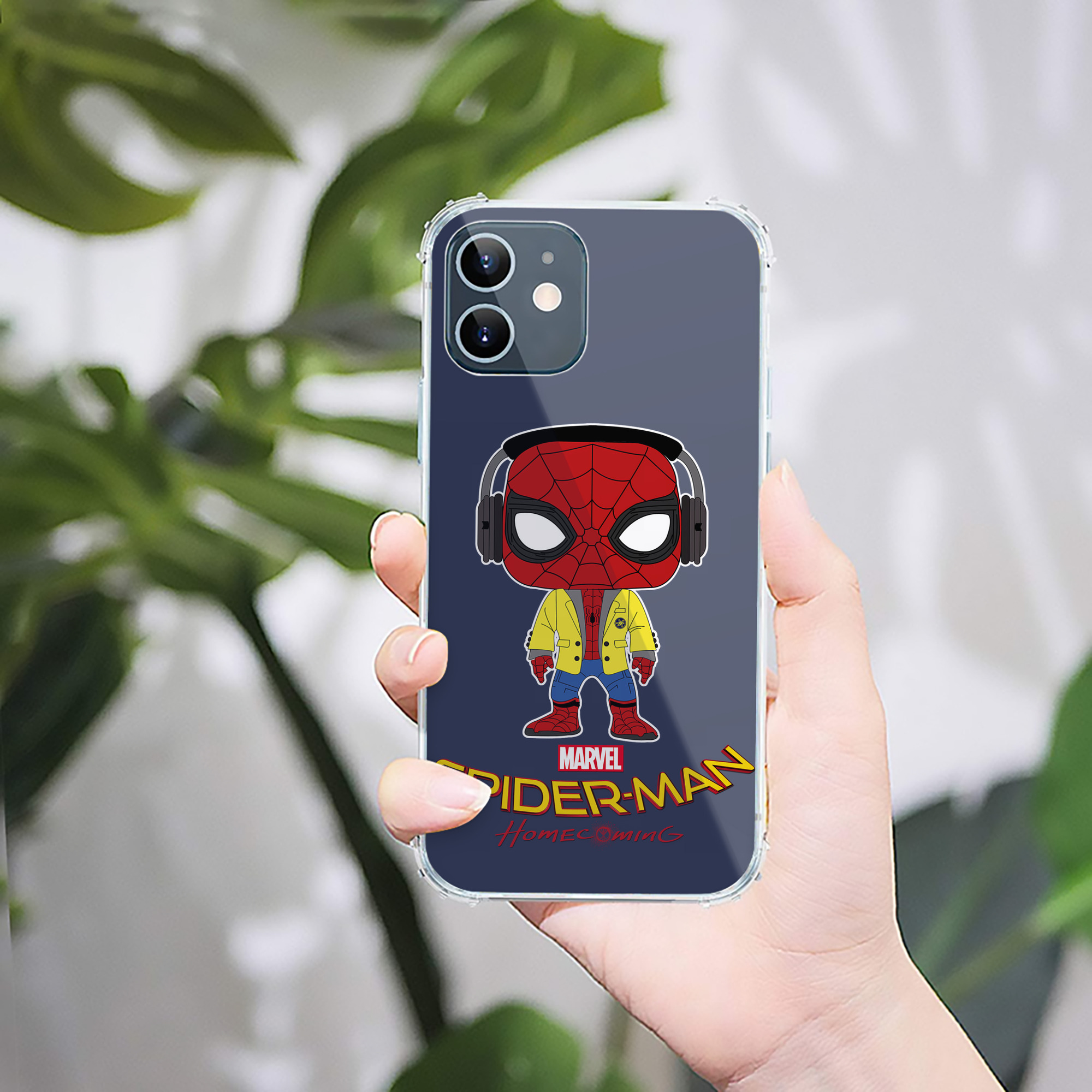（画像用） Spider Man スパイダーマン 【iPhone 12シリーズ対応】透明スマホケース（クリアソフトケース）